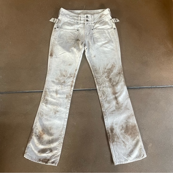 Diesel Pants - Vintage diesel cargo faded white grey pant 26